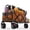 Orange, variant on Timber Ridge 47" L Collapsible Wagon with Tailgate & Brake, 300 lbs Heavy Duty Beach Wagon with All-Terrain Big Wheels, 250L Foldable Utility Cart for Sand Camping Sports Shopping, Green