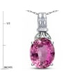 thumbnail image 3 of Star K � Oval 10x8 Created Pink Sapphire Fashion Pendant Necklace, 3 of 9