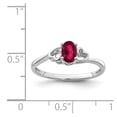 thumbnail image 3 of Sterling Silver Rhodium-plated Created Ruby Ring, 3 of 6