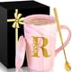 thumbnail image 1 of Taza de Café de Cerámica con Tapa Personalizada Elegancia Mármol Rosa, 1 of 7