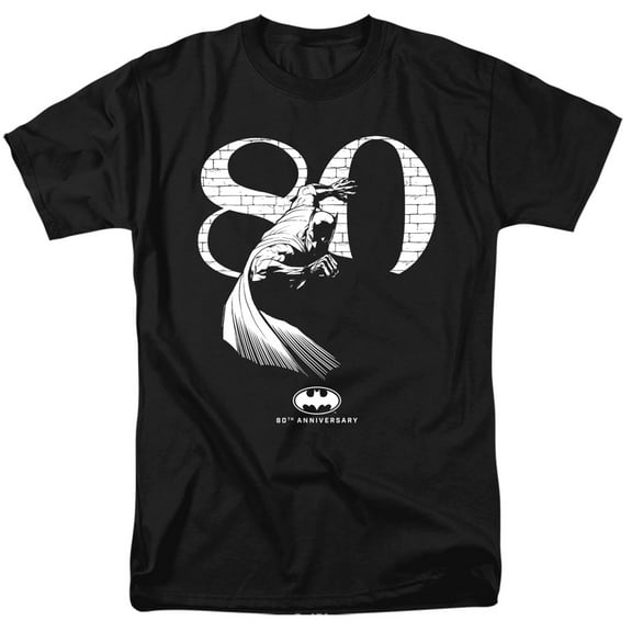 Batman 80 Wall S/S Adult 18/1 T-Shirt Black