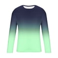 thumbnail image 4 of gbyLJF Men's Long Sleeve Crewneck Shirts Gradient Printed Casual Comfy Tees Regular Fit Fall Sweatshirts, 4 of 5