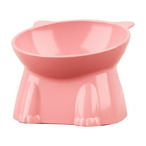 WEGFTDUOP Cute Cat Food & Water Bowl - Large Capacity Neck Protection Design for Cats