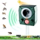 thumbnail image 1 of Ultrasonic Cat Repeller, Outdoor Cat Repeller with Solar Power and USB Charging, Waterproof, Animal Repellent for Garden/Yard, Effective Against Cats, 1 of 4