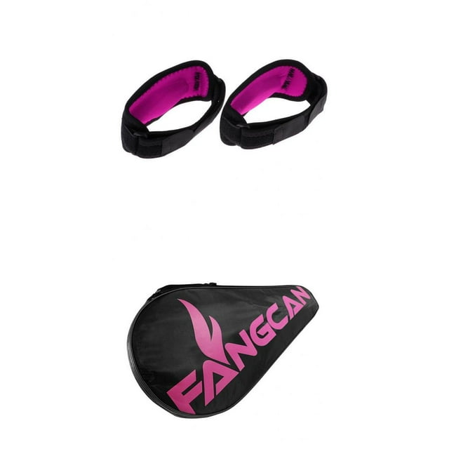 Bolsa De Raqueta De Tenis Con Correa Para El Hombro + 1 Par Codo De Apoyo Soporte De Corsé Ajustable Con Almohadilla De Compresión Suave - Pa Rosado