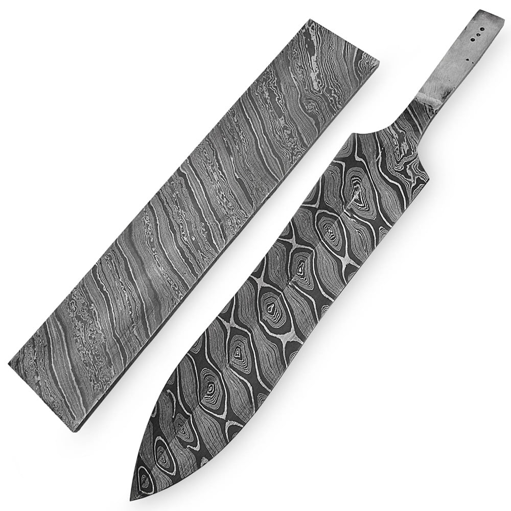 White Deer Damascus Steel DIAMOND BACK Pattern Billet Welded 10in