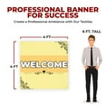 thumbnail image 2 of Welcome Large Banners and Signs for Outdoor by DreamController-Polyester Banner with 4 Holes for Easy Hang Indoor & Outdoor|4x4 Feet HD Banner to Promote Business Opening| Made in USA1, 2 of 6