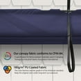 thumbnail image 2 of PURPLE LEAF Pergola Shade Cover for 10' X 12' Deck Porch Outside Outdoor Retractable Durable Fabric Canopy Replacement Top Only Navy Blue, 2 of 7