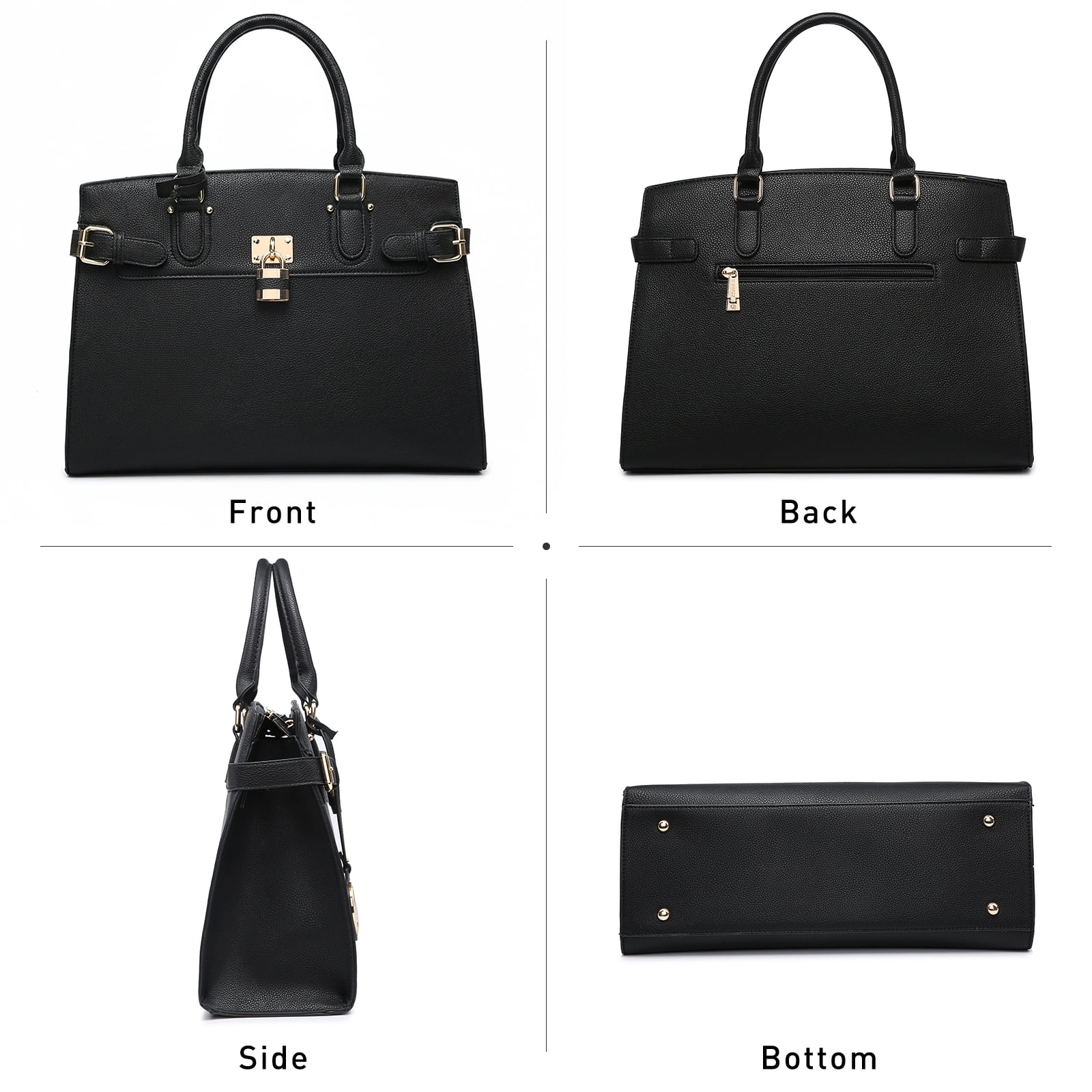 Female Satchel Handbags Shoulder Tote Top Handle Bags with Matching Wristlet Wallet