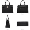 thumbnail image 3 of Female Satchel Handbags Shoulder Tote Top Handle Bags with Matching Wristlet Wallet, 3 of 8