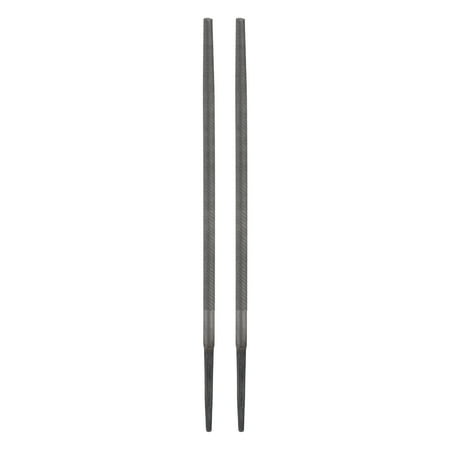 2 Pcs 6" Round Fine Cut File Fine Metal File without Handle, Grey
