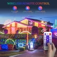 thumbnail image 5 of JMEXSUSS 320 LED Multicolor Solar Net Lights, 9.8ft x 6.6ft Solar Net Lights Outdoor Mesh Lights with Remote, 8 Modes Waterproof Net Christmas Lights for Bushes (Green Wire), 5 of 7