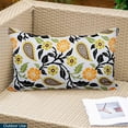 thumbnail image 4 of Premium Indoor/Outdoor Throw Pillows with Inserts for Patio Furniture, Chairs, and Indoor Décor |18''X18'' | 12''X20'' ORANGE 12X20, 4 of 5