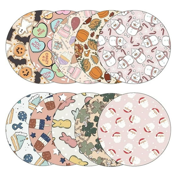 Adhesive Patches for Libre, Dexcom G7 & Stelo (10 Count) – Strength CGM Patches, Waterproof & Hypoallergenic Overpatch (Christmas Variety Pack)