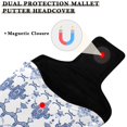 thumbnail image 3 of Haosy Elegant and Traditional Floral Golf Mallet Putter Cover Strong Magnetic Leather Golf Club Headcover Closure, 3 of 7