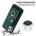 thumbnail image 4 of Allytech Wallet Case for Apple iPhone 12 Pro Max with Ring Holder Stand, Vintage Premium PU Leather 8 Cards Slots Shockproof Bumper Anti-Scratch Magnetic Closure Case Cover for iPhone 12 Pro Max,Green, 4 of 6