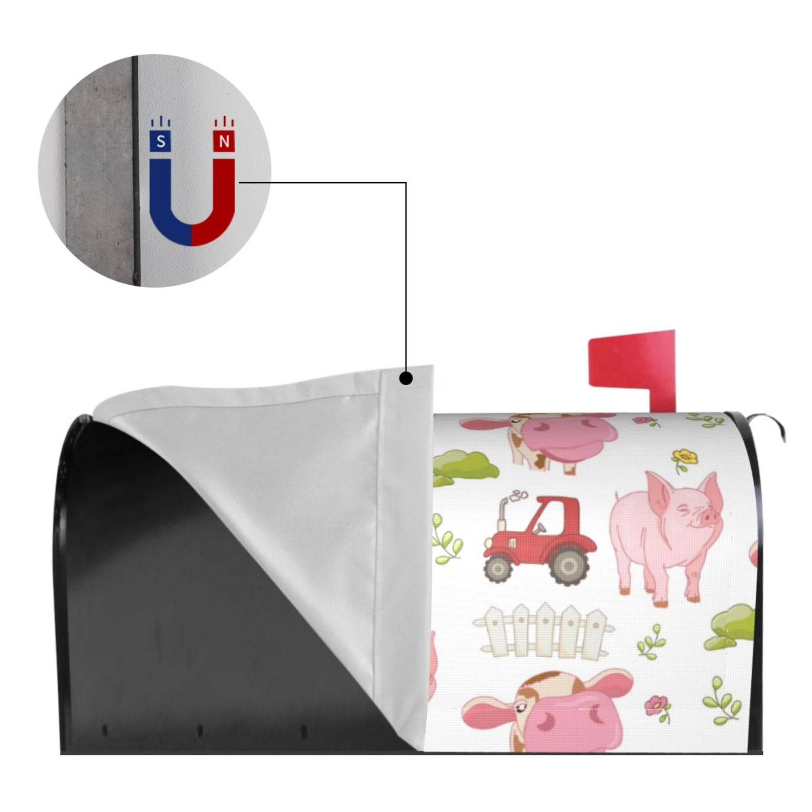 Kdxio Magnetic Mailbox Cover 21x18 in Mailbox Cover Outdoor Decoration Holiday Mailbox Covers for Home Garden Yard-21x18 in