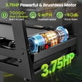 thumbnail image 4 of Treadmill 300 LB Capacity for Home with Incline, Folding Electric Running Walking Treadmill, Portable Treadmill for Home Use, 9 MPH, Smart Apps, 96+9 Programs, Bluetooth Speakers, 4 of 12
