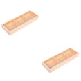 thumbnail image 1 of 2 cajas de almacenamiento de madera con tres celosías, bandeja organizadora para plantas suculentas., 1 of 6