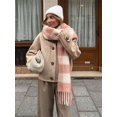 thumbnail image 1 of Chaquetas informales de manga larga para mujer, abrigos de lana de un solo pecho con solapa lisa, ropa de calle alta para Otoño e Invierno, 1 of 5