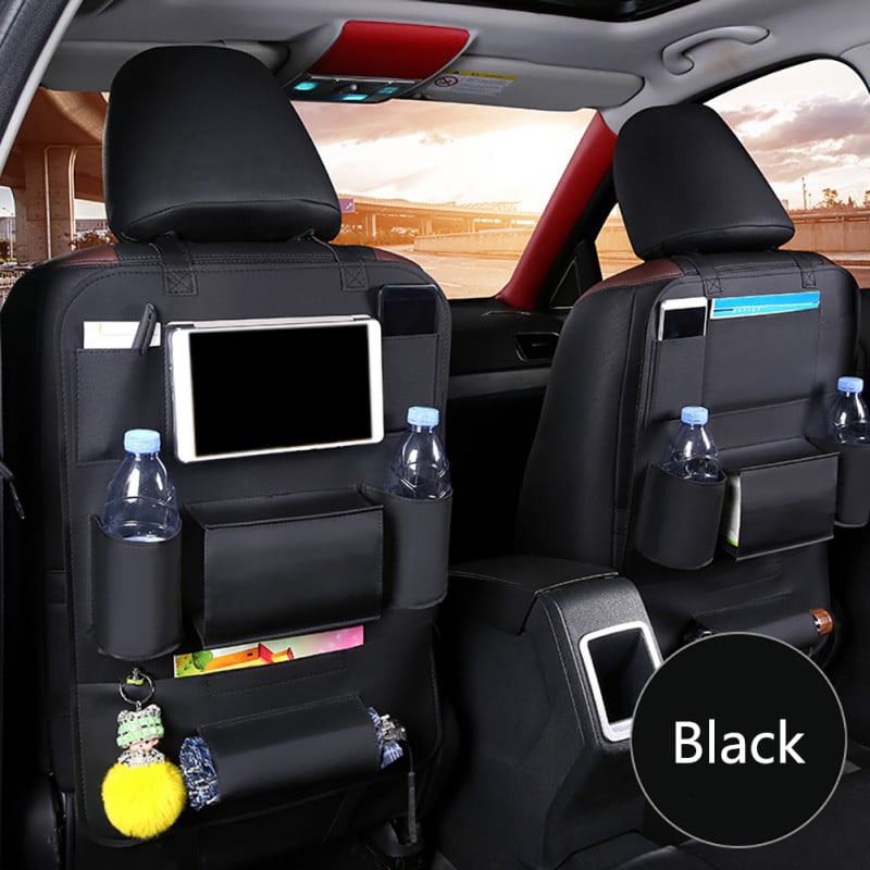 Car Seat Protector Auto Back Seat Kick Mats Organizer with Waterproof Clear T... 