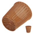 thumbnail image 3 of Decorative Trash Can For Kitchen Wastebasket Simple Generous Design Brown Plastic Material Home Organization 1Pack, 3 of 4