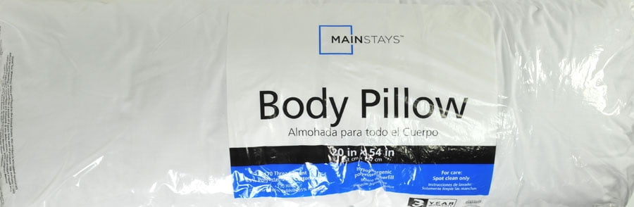 Mainstays Basic White Body Pillow