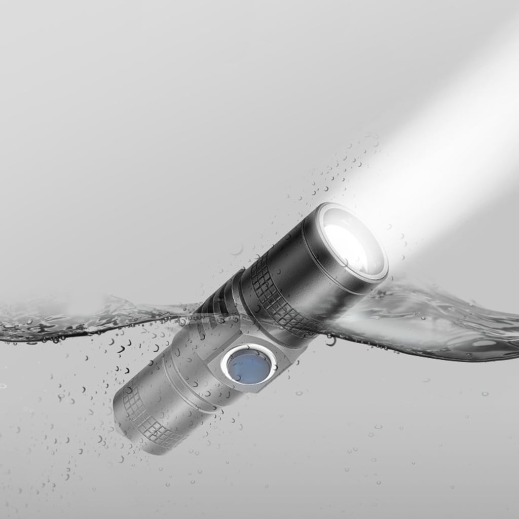 YIEMEEN Portable Aluminum Flashlight Pendant With Variable And Rechargeable Battery For Night Walking