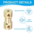 thumbnail image 3 of Conector de acoplamiento de eje de latón Uxcell 2mm a 2mm, acoplador de eje de motor, adaptador de manguito rígido, 8 piezas, 3 of 7