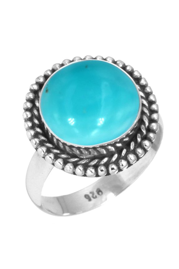925 Sterling Silver Ring Natural Smithsonite Handmade Jewelry