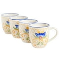 thumbnail image 4 of Laurie Gates Tierra Tile 4 Piece 17.4 Ounce Hand Painted Stoneware Mug Set, 4 of 6