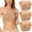 Khaki, variant on 3Pcs Women Non Padded Strapless Convertible Bandeau Sports Bra - Lace Spandex, Elastic Fit, Strapless Tube Top for Yoga/Party/Summer