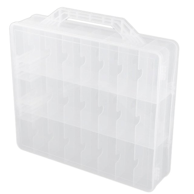 Stora Box transparente portátil Izer de 48 celdas y 2 capas Adjab