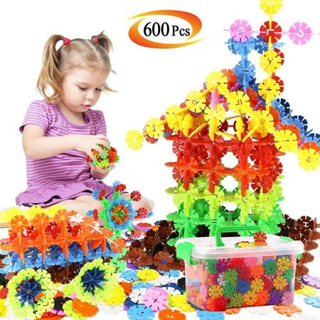 Building Block Toys, 600 Pieces Interlocking Plastic Disc Set, A Creative and Educational Construction Toy - Best Gift for Boys and