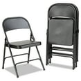 thumbnail image 2 of Alera Steel Folding Chair, 4-Pack, Graphite, 2 of 7
