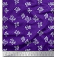 thumbnail image 1 of Soimoi Purple polyester Crepe Fabric Coral Ocean Decor Fabric Printed Yard 52 Inch Wide, 1 of 3