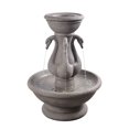 thumbnail image 5 of Swan 32 Inch Height Weathered Concrete Outdoor Floor Fountain, 5 of 10