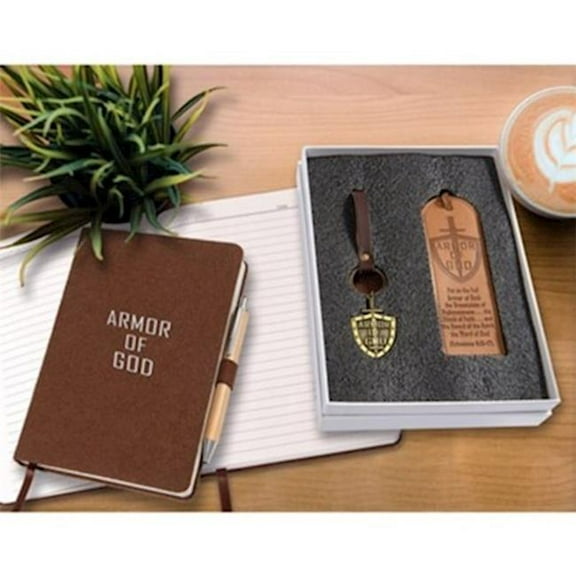 Holy Land Gifts  Armor of God Gift Set Bookmark Journal & Key Chain - No.71195