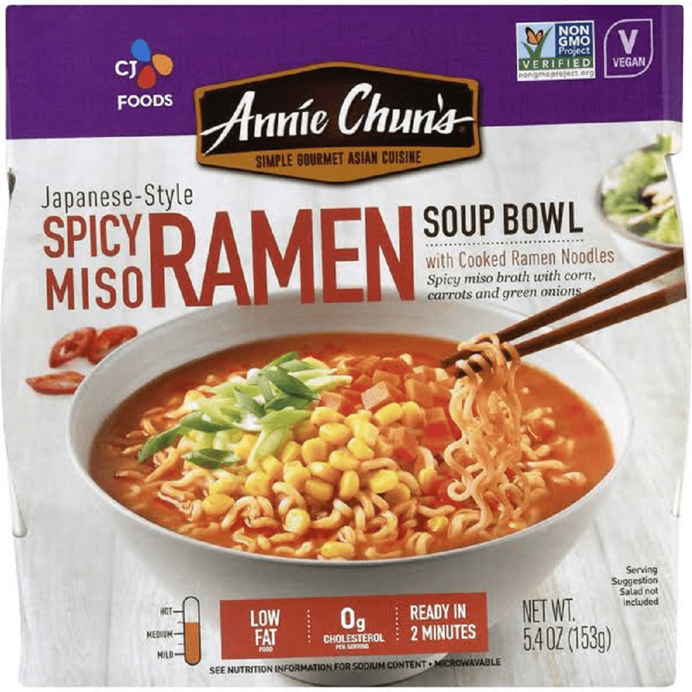 Annie Chun's Spicy Miso Ramen Soup Bowl, 5.4 oz [Pack of 6] Walmart