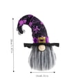 thumbnail image 2 of Halloween Gnomes Ornament, Gnome Figurine with Witch Hat Tabletop Decor for Indoor Display, Halloween Gnome Decorations for Desk, Shelf, Office Seasonal Home Decor Party Suppies & Gifts, Purple, 2 of 6