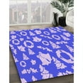 thumbnail image 3 of Ahgly Company Machine Washable Indoor Square Transitional Bright Lilac Purple Area Rugs, 6' Square, 3 of 7