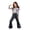 Black, variant on Unisex Kids Shiny Flare Pants Elastic Waist Metallic Bell Bottoms Boys & Girls Y2K Dance Trousers Halloween Party Stage Performances