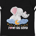 thumbnail image 4 of Inktastic I Love My Big Sister Cute Elephants with Moon and Stars Boys or Girls Toddler T-Shirt, 4 of 5