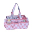 thumbnail image 2 of Bacati – Nursery Storage Caddy Watercolor Flowers Coral/Grey, 2 of 7