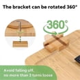 thumbnail image 4 of Table d'Appoint Pliable pour Canapé avec Support de Téléphone Rotatif à 360°, 4 of 5