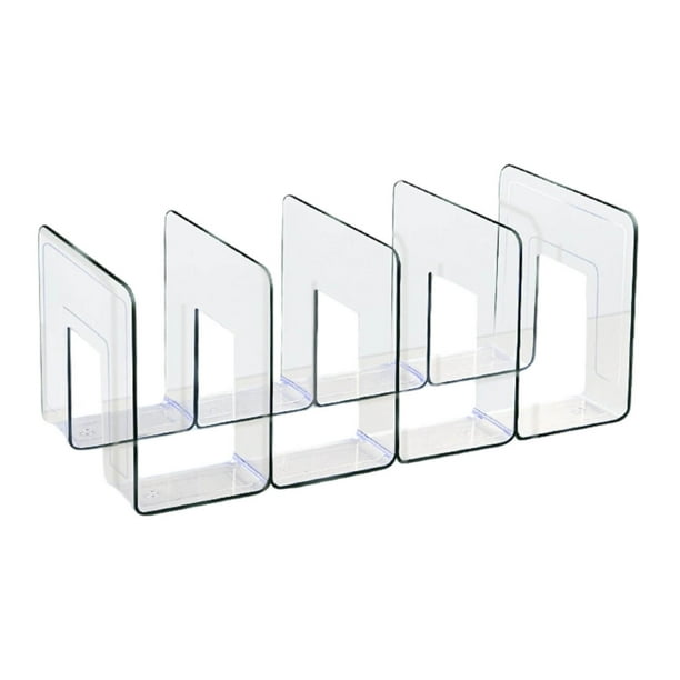 Organizador de soporte de libros de acrílico | Estante de lectura de escritorio ajustable, clip fijo para libros, soporte de almacenamiento de múltiples ranuras • ABS duradero engrosado • Diseño
