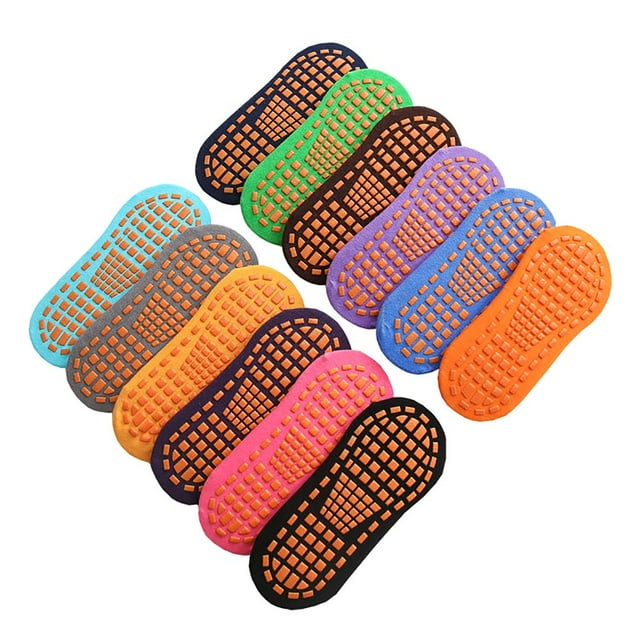 12 Pairs Non Slip Socks For Women Slipper Socks With Grippers For Yoga Pilates