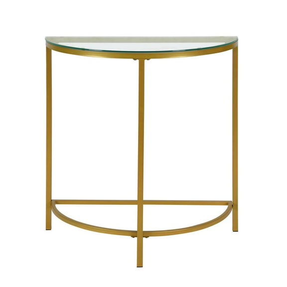Carolina Classics Fenice Half Round Console in Gold