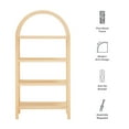 thumbnail image 2 of Vexley 60 Inch Wide Arched Bookshelf in Natural, 2 of 9
