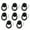 Black, variant on 8PCS Ring Pull Handle Cabinet Knob Drawer Dresser Cupboard Drop Zinc Alloy Black